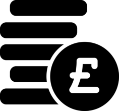 Pounds Coins Stack Silhouette Svg Vector, Free Vectors File